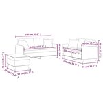 vidaXL Ensemble de canapés 3 Pièces coussins gris foncé tissu