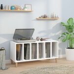 vidaXL Armoire à disques blanc 100x38x48 cm bois d'ingénierie