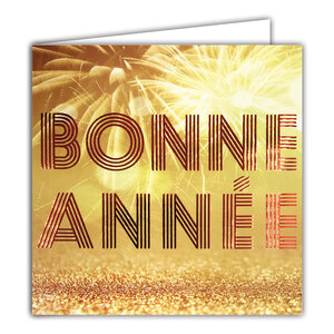 Carte Meilleurs Vœux avec Enveloppe Blanche 15x15cm