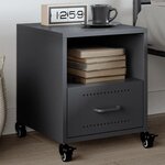 vidaXL Table de chevet anthracite 36x39x43 5 cm acier