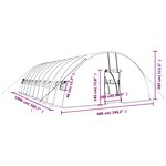 vidaXL Serre avec cadre en acier blanc 60 m² 10x6x2 85 m