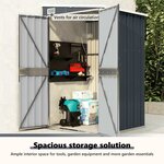 vidaXL Remise de jardin murale Anthracite 118x100x178 cm Acier