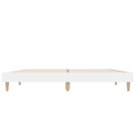 vidaXL Cadre de lit Blanc 140x190 cm bois d'ingénierie