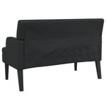 vidaXL Banc avec dossier noir 112x65 5x75 cm similicuir