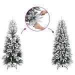 vidaXL Sapin de Noël artificiel avec neige floquée 240 cm PVC et PE