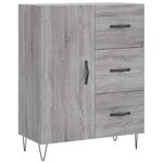vidaXL Buffet sonoma gris 69 5x34x90 cm bois d'ingénierie