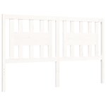 vidaXL Cadre de lit avec tête de lit blanc 160x200 cm bois massif