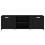 vidaXL Meuble TV Noir 120x34x37 cm Bois d’ingénierie