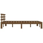vidaXL Cadre de lit sans matelas marron miel bois massif 200x200 cm
