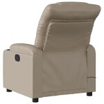 vidaXL Fauteuil de massage inclinable électrique cappuccino similicuir