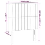 vidaXL Têtes de lit 2 Pièces Taupe 100x5x78/88 cm Tissu