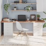 vidaXL Dessus de table marron clair bois chêne massif traité