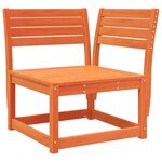 vidaXL Salon de jardin 8 Pièces cire marron bois de pin massif