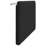 vidaXL Coussin de tête de lit noir 140 cm velours