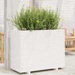 vidaXL Jardinière blanc 90x40x72 cm bois de pin massif