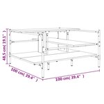 vidaXL Table basse chêne sonoma 100x100x48 5 cm bois d'ingénierie