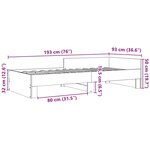 vidaXL Cadre de lit sans matelas chêne marron 90x190cm bois ingénierie