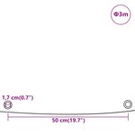 vidaXL Bâche vert Ø 3 m 650 g/m²