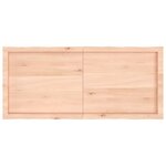 vidaXL Dessus de table bois massif non traité bordure assortie