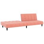 vidaXL Canapé-lit à 2 places rose velours