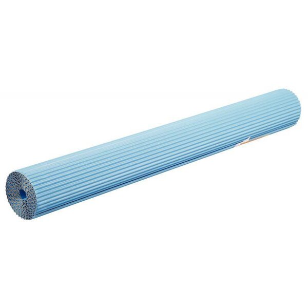 Rouleau de carton ondulé 2 x 0 70 m bleu ciel