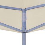 vidaXL Toit de tente de réception 2x2 m Crème 270 g/m²