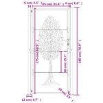 vidaXL Portail de jardin 105x180 cm acier corten conception de l'arbre