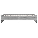 vidaXL Cadre de lit sonoma gris 90x190 cm bois d'ingénierie et métal