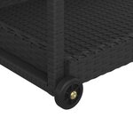 vidaXL Chariot de bar Noir 100x45x83 cm Résine tressée