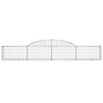vidaXL Paniers à gabions arqués 2 Pièces 300x30x40/60 cm fer galvanisé