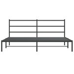 vidaXL Cadre de lit métal avec tête de lit noir 183x213 cm
