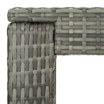 vidaXL Table de bar de jardin Gris 100x60 5x110 5 cm Résine tressée