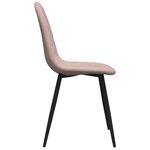vidaXL Chaises à manger lot de 4 Rose Velours