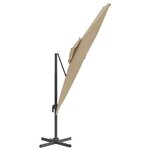 vidaXL Parasol cantilever à double toit Taupe 400x300 cm