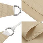 vidaXL Parasol en tissu oxford carré 3 6 x 3 6 m beige