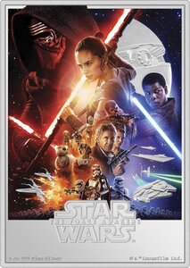 Pièce de monnaie en Argent 10 Dollars g 155.5 (5 oz) Millésime 2024 Star Wars Force Awakens STAR WARS
