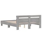 vidaXL Cadre de lit avec tête de lit sonoma gris 150x200 cm