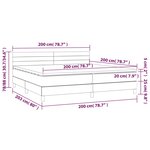 vidaXL Sommier à lattes de lit avec matelas Taupe 200x200 cm Tissu