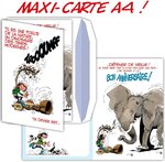 Maxi grande carte géante bon anniversaire gaston lagaffe franquin avec enveloppe