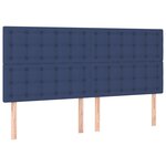 vidaXL Sommier à lattes de lit et matelas et LED Bleu 180x200 cm Tissu
