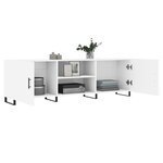 vidaXL Meuble TV blanc 150x30x50 cm bois d'ingénierie