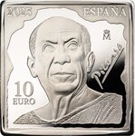 Pièce de monnaie en Argent 10 Euro g 31.1 (1 oz) Millésime 2023 Picasso 50 Anniversaire WOMAN IN BLUE