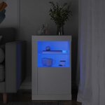 vidaXL Armoire latérale avec éclairage LED blanc bois d'ingénierie
