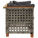 vidaXL Canapés d'angle de jardin et coussins 2 Pièces gris résine tressée