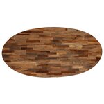 vidaXL Table basse Teck recyclé massif Ovale 120 x 60 x 30 cm