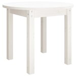 vidaXL Table basse Blanc Ø 55x45 cm Bois massif de pin