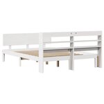 vidaXL Cadre de lit avec tête de lit blanc 150x200 cm bois pin massif
