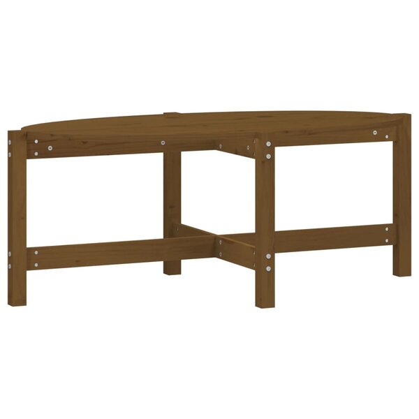 vidaXL Table basse Marron miel 118x63x45 cm Bois massif de pin