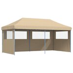 vidaXL Tente de réception pliable escamotable avec 3 parois latérales