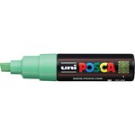 Marqueur pointe large biseautée pc8k 8mm vert clair x 6 POSCA